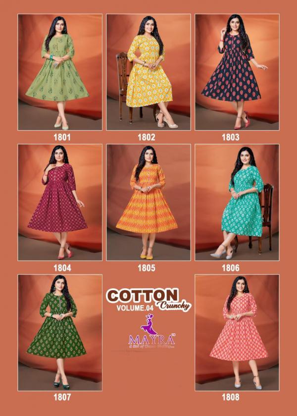 Mayra Cotton Crunchy 4 Fancy Jaipuri Cotton Flair Kurti